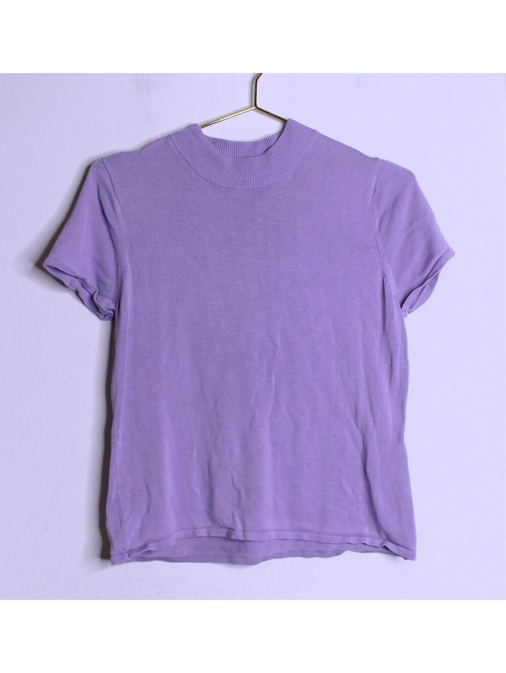 Purple Knit Silk Tshirt - Large